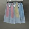 Pantalones vaqueros clásicos Tie Dye para mujer, pantalones vaqueros de diseñador, pantalones vaqueros de pierna recta de Hip Hop de calle alta