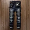 Jeans décontractés pour hommes, coupe Slim, Hip Hop, Denim, pantalons de moto de haute qualité, 240106