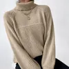 2024年の季節の新しいヨーロッパとアメリカのクロスボーダーシンプルなフリップカラーラグランスリーブスリーブ編みの女性のためのセーター