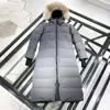 Women's Trench Coats 2024 Woman Fur Puffer Coat Fashion Long Winter Classic Pattern Down Jackets Designer Womens Jacket High Quality