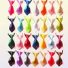 50pcs Fashion Couleur solide et couleur Color Polyester Silk Pet Dog Coldie Réglable Handsome Bow Cold Coldie Toomage Supplies P97129668