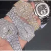 Orologi da uomo di lusso Orologio con diamanti Moissanite ghiacciato Impostazione automatica Costo di manodopera alla moda hip-hop per ogni diamante