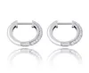 925 Sterling Silver Earrings Luxury Bling Zircon Hoop Earrings Fashion 18K Gold Rhodium Plated Small Circle Women Designer Earring8400827