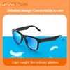 Lunettes de soleil Nouveau Original Lenovo Lecoo C8 lunettes intelligentes casque sans fil Bluetooth lunettes de soleil Sport de plein air écouteur HD micro appel casque