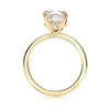 Wholesale 14K /18K /Platinum Moissanite 5 CT Oval Solitaire Solid Gold Ring Women Diamond White Moissanite Rings