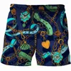 Shorts pour hommes Luxueux Est Chaîne de fer 3D Imprimer Mode Hommes / Femmes Été Harajuku Hip Hop Loisirs Plage Drop