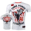 T-shirt sportiva elastica ad asciugatura rapida MMA Combat Training Fiess Running Thai Jujitsu a maniche corte Abbigliamento resistente all'usura