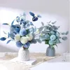 Decorative Flowers Simulation Nordic Bouquet Dining Table Chrysanthemum Ball Decoration Flower Hydrangea Wedding Decor Christmas Artificial