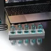 Люстры Nixie Tube Clock Светящиеся трубки Аналоговые креативные ретро цифровые RGB ночники Изысканные настольные украшения дома Подарок