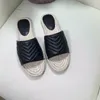 Pantofole Scarpe di tela in pelle Sandali bicolori antiscivolo moda piatta a righe Infradito casual da spiaggia estiva all'aperto