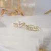 Bagues de cluster 14k véritable bijoux plaqués or exquis micro-incrusté couronne de zircon double ouverture pour femme fête vacances bague de luxe