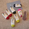 Girl's Ballet Flats Patchwork Slip-On Round Toe Children Princess Shoes 24-33 mode Fyra färger Soft Light Kids Casual Shoe 240108