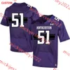 Maglia da calcio Brendan Flakes Northwestern A.J. Hampton Jr. 89 Charlie Mangieri 63 Dom D'Antonio 7 Ore Adeyi Custom Stitched Mens Northwestern Wildcats Maglie