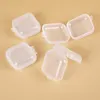 Jewelry Pouches Mini Clear Packaging Box Square Plastic Storage Cases Ring Display Finishing Container Organizer Boxes Wholesale