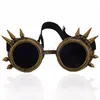 Óculos de sol vitoriano gótico punk óculos de sol cosplay rebite steampunk óculos de soldagem punk