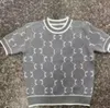 Designer Sweat à capuche Nouvelles femmes T-shirts tricotés Été Patchwork Pull Femmes T Petit Haut T-shirt Manteau À Manches Courtes