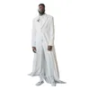 Tuxedos de mariage blanc pour marié, 3 pièces, coupe Slim, pantalon à revers, costumes de fête formelle, vêtements pour hommes, veste longue