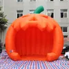 Hurtowa reklama na świeżym powietrzu Niestandardowy nadmuchiwany kształt dyni pomarańczowy namiot na halloween dekorację