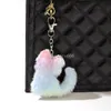 Mode Farbverlauf Plüsch Anhänger Schlüsselanhänger Nette Schmetterling Katze Stern Herz Weiche Haarballen Schlüsselanhänger Frauen Taschen Hängen Ornament