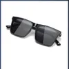 Högkvalitativ TR90 kvadrat solglasögon för män polariserade UV400 -skydd anti reflekterande svarta nyanser solglasögon