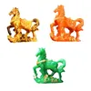 Tea Pets Estatua de caballo para mascotas, adorno de mesa de recuerdo, adornos hechos a mano