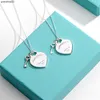 8x6k Designer Tiffansetpendant Colliers T Home Precision Edition Sterling Silver Light Luxe Petite Clé Grand Amour Pendentif Chaîne Collier Femmes Avancé d