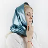 Headscarves for Women Faux leather kerchief Bandana Soft Head Wear Headcover Waterproof Neck Wrap with Snaps 240108