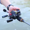 Sougayilang Baitcasting Combo de caña y carrete de pesca, caña de pescar de 5 secciones y carrete de relación de engranaje 7,2 1, kit completo para pesca de carpa lubina 240108