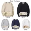 Erkekler Polar Dizli Sweatshirt Jumper Sweater Külot Termal Üst Uzun Kollu Düz Renk O Boyun S 2XL Boyut Seçenekleri 240108