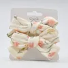 Hair Accessories 12Pcs/Lot 3Inch Handmade Muslin Cotton Bow Clips Schoolgirl Pigtail Barrettes Baby Girl Accessory