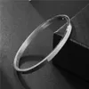 Fashion Cuff Bracelets Bangles Men Women Stainless Steel Gold Color Silver Color Black Bangle Bracelet Luxury Jewelry