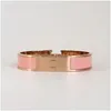 Bangle Rose Gold Enamel Bracelets Men And Women Fashion Everyday Accessories Party Valentines Day Gifts Drop Delivery Jewelry Otykn