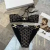 Bikini Celinnes Designer Mayo Kadınlar Yelken Klasik Eski Çiçek Baskı Donanımı Yüksek Güzellik Split Mayo İki Parça Set Sörf Sörf Sürüklenen Kaplıcalar