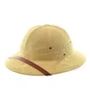 Enfant Toquilla casque de paille Pith chapeau de soleil pour garçon fille guerre du Vietnam armée chapeau Parent-enfant chapeau dôme Safari Jungle mineurs casquette 240108
