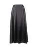 Jupes élégantes satin lâche femmes jupe 2024 taille haute maxi streetwear classique longue mode femme noir