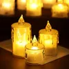 1pc 6,5 cm piccola lampada a candela a forma di lacrima, simulazione elettronica LED senza fiamma a lume di candela, luce da tè, compleanno, matrimonio, festa, vacanza, luce decorativa per scena creativa