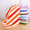 Towel Colours Striped Bath Coral Fleece Thickened High Quality Plush Soft Comfort Facecloth Adults Children Men Women Hair