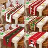 Décorations de Noël Chemin de table de Noël Décorations de joyeux Noël 2023 pour la maison Nappe Navidad Noel Kerst Cadeaux de Noël Année 2024 Natal 230828