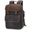 Backpack Casual Waterproof Canvas Camera Bag Large Capacity Outdoor Digital Video Recorder SLR With Tripod Bit