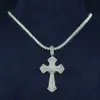 Pass Diamond Tester Fine Jewelry Srebrny 925 Mrożony biżuteria hip -hop biżuteria Mężczyźni Mężczyzn Diamond Ankh Cross Wiselant