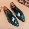 Italienische Oxford-Schuhe für Herren aus Lackleder mit spitzer Zehenpartie und klassischem Original-Derbies-Schuhen