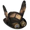 Berets steampunk top kapelusz z goglesdevil horn gejowski melonik