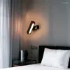 Lâmpadas de parede Long Sconces Black Sconce Blue Light Bed Head Lamp Merdiven Cute Led Mount Glass