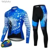 Cycling Jersey Sets Long Sleeve Bike Jerseys With Pants For Men Latest Autumn Winter Cycling Sets Pro Team Racing Sportswear Bicycle Suits UniformL240108