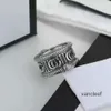 Designer Love Ring Femmes Amant Style De Luxe Argent Rétro Couleur Bagues De Fiançailles G Lettre Bijoux De Mode Homme et Dame Cadeaux De Fête236D