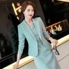 Uniforme formal projeta blazers conjunto para mulheres de negócios ternos de trabalho com vestido e jaquetas casaco senhoras ol estilos oversize 240108