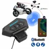 BT12 Müdahale Önleyici Bluetooth Motosiklet Kask Kulaklıklı Kablosuz Kulaklık Hoparlör El Hands Free Intercom Motosiklet Kulaklık