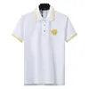 Polo in cotone piqué doppio Casual Estate Traspirante Tinta unita T-shirt di alta qualità ss T-shirt da uomo di inizio primavera Designer Lettere stampate