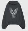 P49 Mäns Pullover Designer Tryckt Sweatshirt Hoody Women Fleece Sweatshirt Classic Eagle Print Hem sliten Designer Sweater Pullover Hoodie Tops Hoodies