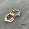 Ontwerper Liefdesring Ontwerpers Luxe ringen voor vrouwen Afneembare volledige diamanten Paar Twee weastyles Topniveau cadeau Casual Mode Feest